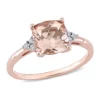 Coupon ❤️ 2 ct. t.w. Morganite and 1/10 ct. t.w. Diamond Accent Engagement Ring in 14k Rose Gold by Belk & Co. ⌛