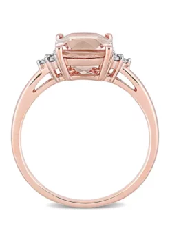 Coupon ❤️ 2 ct. t.w. Morganite and 1/10 ct. t.w. Diamond Accent Engagement Ring in 14k Rose Gold by Belk & Co. ⌛ -DealsBelk & Co. Store Belk 18208
