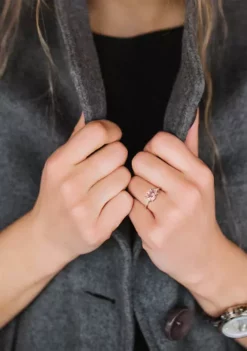 Coupon ❤️ 2 ct. t.w. Morganite and 1/10 ct. t.w. Diamond Accent Engagement Ring in 14k Rose Gold by Belk & Co. ⌛ -DealsBelk & Co. Store Belk 18210