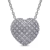 Best reviews of 😀 1 ct. t.w. Diamond Clustered Heart Necklace In Sterling Silver by Belk & Co. 😉