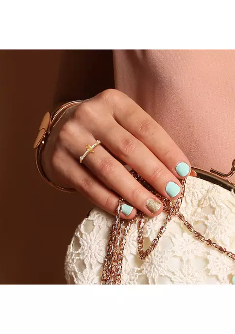 Outlet ๐ 1/3 CT TGW Citrine and White Topaz Marquise 3-Stone Stackable Ring in 10k Yellow Gold by Belk & Co. ๐งจ 5 Outlet ๐ 1/3 CT TGW Citrine and White Topaz Marquise 3-Stone Stackable Ring in 10k Yellow Gold by Belk & Co. ๐งจ - Image 5