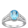 New 🔥 Swiss Blue Topaz and Diamond Ring by Belk & Co. 🎁