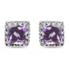 Best reviews of 😀 1-1/4 ct. 6MM Princess Cut Amethyst Crown Stud Earrings, Sterling Silver by Belk & Co. 🤩