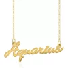 Hot Sale ⌛ 10k Yellow Gold Aquarius Necklace by Belk & Co. ✨