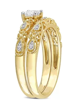 Flash Sale 😍 1/3 CT TDW Diamond Bridal Ring Set in 10k Yellow Gold by Belk & Co. ❤️ 8 Flash Sale 😍 1/3 CT TDW Diamond Bridal Ring Set in 10k Yellow Gold by Belk & Co. ❤️ -DealsBelk & Co. Store Belk 18355