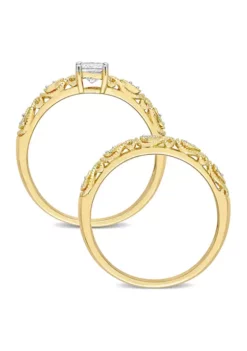 Flash Sale 😍 1/3 CT TDW Diamond Bridal Ring Set in 10k Yellow Gold by Belk & Co. ❤️ 10 Flash Sale 😍 1/3 CT TDW Diamond Bridal Ring Set in 10k Yellow Gold by Belk & Co. ❤️ -DealsBelk & Co. Store Belk 18357