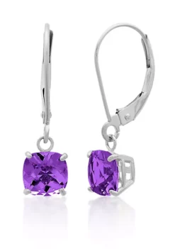 Brand new 🎁 10k White Gold Amethyst Earrings by Belk & Co. 🛒