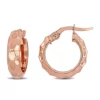New 👍 19 Millimeter Twisted Hoop Earrings in 10k Rose Gold by Belk & Co. 👏