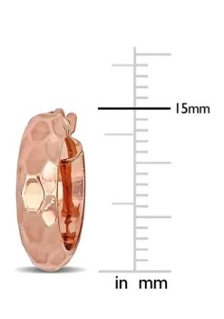 New 👍 19 Millimeter Twisted Hoop Earrings in 10k Rose Gold by Belk & Co. 👏 -DealsBelk & Co. Store Belk 18384