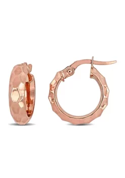 New 👍 19 Millimeter Twisted Hoop Earrings in 10k Rose Gold by Belk & Co. 👏 -DealsBelk & Co. Store Belk 18385