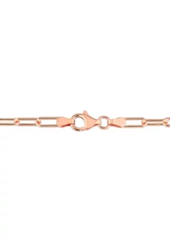 Flash Sale 😉 18k Rose Gold Plated Sterling Silver 3.5mm Paperclip Chain Necklace by Belk & Co. ⭐ -DealsBelk & Co. Store Belk 18389