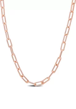 Flash Sale 😉 18k Rose Gold Plated Sterling Silver 3.5mm Paperclip Chain Necklace by Belk & Co. ⭐ -DealsBelk & Co. Store Belk 18393