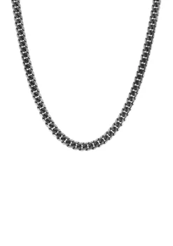 Deals 🎁 Stainless Steel 8 Millimeter Curb Chain Necklace with Black Ion Plating by Belk & Co. 😀 -DealsBelk & Co. Store Belk 18402