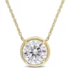 Cheapest 🌟 2 ct. t.w. Created Moissanite Circular Necklace in 10k Yellow Gold by Belk & Co. 😉