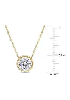 Cheapest 🌟 2 ct. t.w. Created Moissanite Circular Necklace in 10k Yellow Gold by Belk & Co. 😉 -DealsBelk & Co. Store Belk 18450