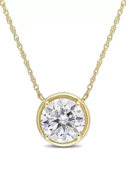 Cheapest 🌟 2 ct. t.w. Created Moissanite Circular Necklace in 10k Yellow Gold by Belk & Co. 😉 -DealsBelk & Co. Store Belk 18453