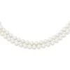 Top 10 😉 Sterling Silver Rhodium 7.5-8.5mm White Freshwater Cultured Pearl 2-Strand Necklace by Belk & Co. ❤️