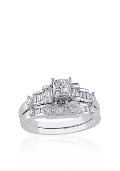 Hot Sale ๐ 1 ct. t.w. Diamond Bridal Set in 14k White Gold by Belk & Co. โ๏ธ