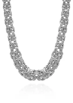 Best Pirce 💯 Sterling Silver Byzantine Links Necklace by Belk & Co. 🛒