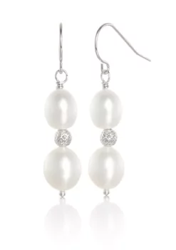 Cheap 🛒 Freshwater Pearl Drop Earrings in Sterling Silver by Belk & Co. 😍