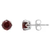 Buy 😍 Sterling Silver 5mm Round Garnet Stud Earrings by Belk & Co. 🤩