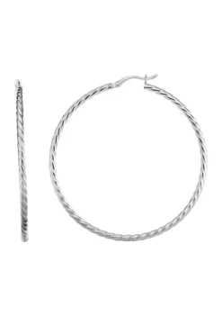 Outlet ❤️ S/S TWIRL HOOP EARRING by Belk & Co. 🌟