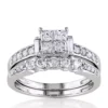 Best Pirce ⭐ 1 ct. t.w. Diamond Bridal Ring Set in 14k White Gold by Belk & Co. 🎉