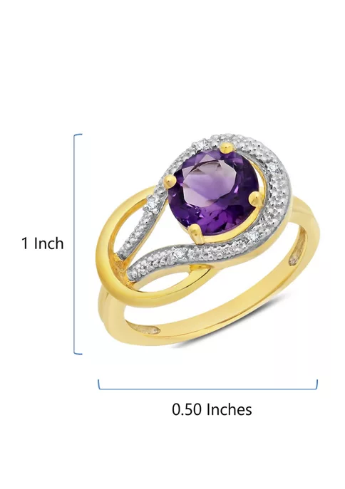 Best deal ๐ 10K Yellow Gold Amethyst and Diamond Accent Ring by Belk & Co. ๐ฅฐ 3 Best deal ๐ 10K Yellow Gold Amethyst and Diamond Accent Ring by Belk & Co. ๐ฅฐ - Image 3