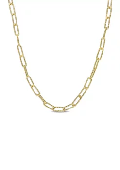 Cheapest 😍 18k Yellow Gold Plated Sterling Silver 5mm Fancy Paperclip Chain Necklace by Belk & Co. 💯 -DealsBelk & Co. Store Belk 18580