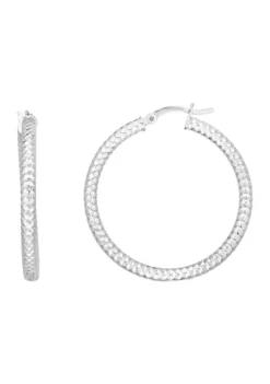 Promo 🎁 Sterling Silver Round Tube Earring by Belk & Co. ✨ -DealsBelk & Co. Store Belk 18589