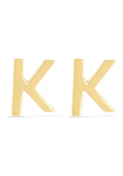Wholesale 🧨 14KY Yellow Gold Initial-K Post Earring by Belk & Co. 🎁 -DealsBelk & Co. Store Belk 18619