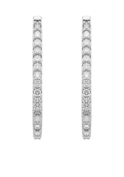 Best reviews of 🔔 1 ct. t.w. Diamond Hoop Earrings in 10k White Gold by Belk & Co. 🤩 -DealsBelk & Co. Store Belk 18632