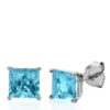 Hot Sale ✨ 10k White Gold Blue Topaz Stud Earrings by Belk & Co. ⌛
