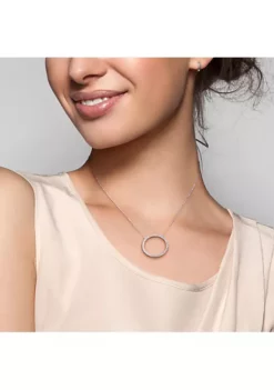 Deals ❤️ 1.57 ct. t.g.w. White Topaz Open Circle Pendant with Chain in 10K White Gold by Belk & Co. 🎁 -DealsBelk & Co. Store Belk 18682