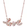 Best deal ❤️ White Sapphire Love Pendant Necklace in 10K Rose Gold by Belk & Co. ❤️