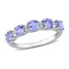 Best Sale 👏 Tanzanite and White Topaz Semi Eternity Ring in Sterling Silver by Belk & Co. 👍