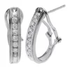 Hot Sale 🔥 1/2 ct. t.w. Diamond Hoop Earrings in 10k White Gold by Belk & Co. ⭐