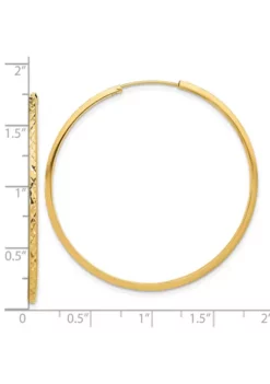 Cheapest 🧨 14K Yellow Gold Diamond Cut Endless Hoop Earrings by Belk & Co. 🧨 -DealsBelk & Co. Store Belk 18759