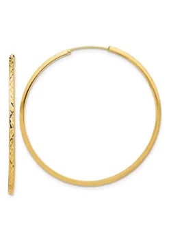 Cheapest 🧨 14K Yellow Gold Diamond Cut Endless Hoop Earrings by Belk & Co. 🧨 -DealsBelk & Co. Store Belk 18760