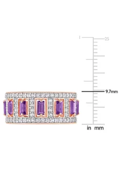 Best Pirce ❤️ Baguette Amethyst and White Topaz Eternity Ring in Rose Plated Sterling Silver by Belk & Co. 🌟 9 Best Pirce ❤️ Baguette Amethyst and White Topaz Eternity Ring in Rose Plated Sterling Silver by Belk & Co. 🌟 -DealsBelk & Co. Store Belk 18766