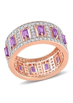 Best Pirce ❤️ Baguette Amethyst and White Topaz Eternity Ring in Rose Plated Sterling Silver by Belk & Co. 🌟 11 Best Pirce ❤️ Baguette Amethyst and White Topaz Eternity Ring in Rose Plated Sterling Silver by Belk & Co. 🌟 -DealsBelk & Co. Store Belk 18768