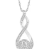 Outlet ⌛ 1/8 ct. t.w. Sterling Silver Fashion Pendant Necklace by Belk & Co. 🎁