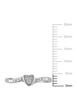 Flash Sale ✨ Diamond Heart Ring In Sterling Silver by Belk & Co. 🎁 -DealsBelk & Co. Store Belk 18784