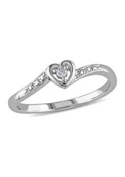 Flash Sale ✨ Diamond Heart Ring In Sterling Silver by Belk & Co. 🎁 -DealsBelk & Co. Store Belk 18787