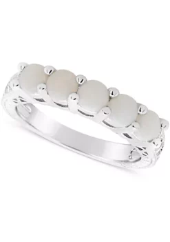 Wholesale 👍 Sterling Silver 4mm Round 5-Stone Opal Ring by Belk & Co. ✨ -DealsBelk & Co. Store Belk 18791