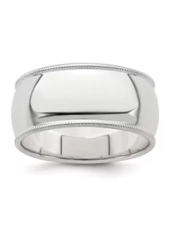 Buy ✔️ Sterling Silver 9 Millimeter Half Round Milgrain Band by Belk & Co. ✨ -DealsBelk & Co. Store Belk 18800