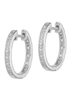 Hot Sale 🧨 1/10 ct. t.w. Diamond Earrings in Rhodium Plated Sterling Silver by Belk & Co. 😀 -DealsBelk & Co. Store Belk 18833