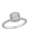 Outlet ✔️ 1.25 ct. t.w. Diamond Halo Engagement Ring in 14K White Gold by Belk & Co. 😀