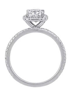 Outlet ✔️ 1.25 ct. t.w. Diamond Halo Engagement Ring in 14K White Gold by Belk & Co. 😀 -DealsBelk & Co. Store Belk 18855