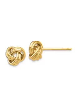 Discount ⌛ 14K Yellow Gold Love Knot Post Earrings by Belk & Co. 🥰 -DealsBelk & Co. Store Belk 18891